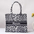 Black and White Leopard Printed Box Tote Bag - Uncommongifts.in